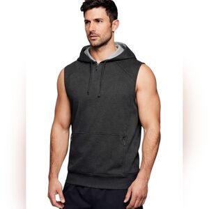 Gaiam Namaste Sleeveless Athletic Hoodie Charcoal Grey Gym Training Size S